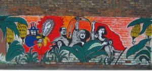 Mural in Bogota Columbia Commemorating the Banana Massacre