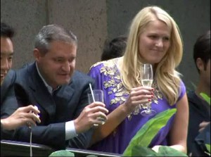 Well heeled 1% look on at Occupy Wall Street protestors Photo Associated Press