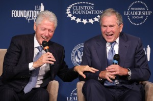 President Clinton And President George W. Bush Photo by Chip Somodevilla/Getty Images