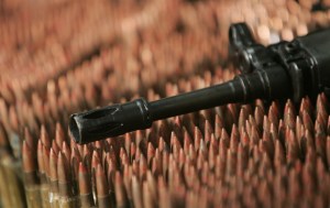 Rifle with ammo. Source, The Nation.