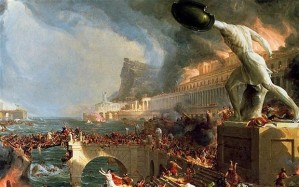 The Fall of Rome, painting by Thomas Cole.
