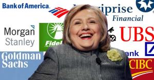 Hillary Clinton Banks Wall Street. Image source unknown.